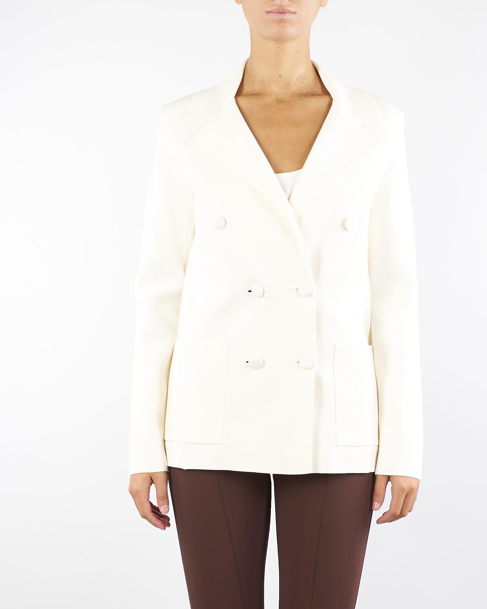 Giacca Milk in maglia con ricamo MK52S57E2 DZ9 ELISABETTA FRANCHI 