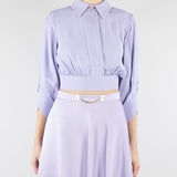Camicia Lilla in georgette con fusciacca CA14761E2 EV7 ELISABETTA FRANCHI 