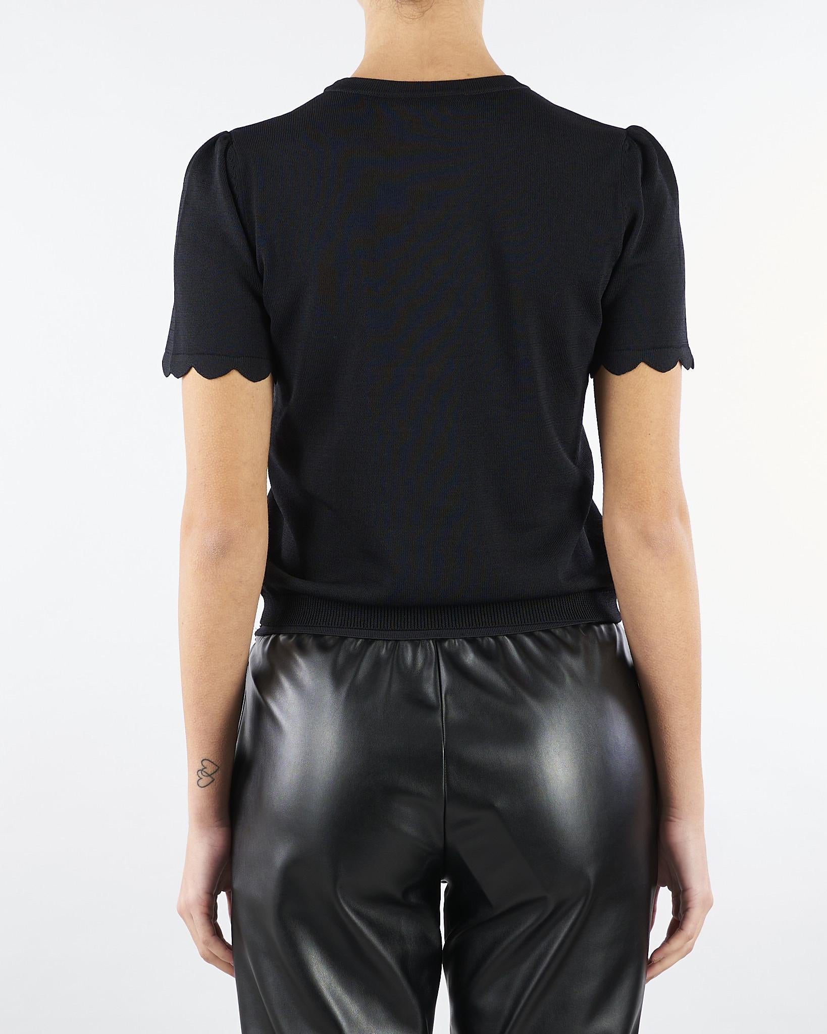 Maglia Nero con smerli e bottoni Oval T TP3203 6 TWIN SET 