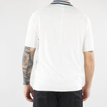 Polo Bianco in maglia di viscosa con collo jacquard LM26005 A014 LOW BRAND 