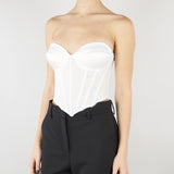 Top Bustier Bianco steccato ACTBU08BU003 2 ACTUALEE 