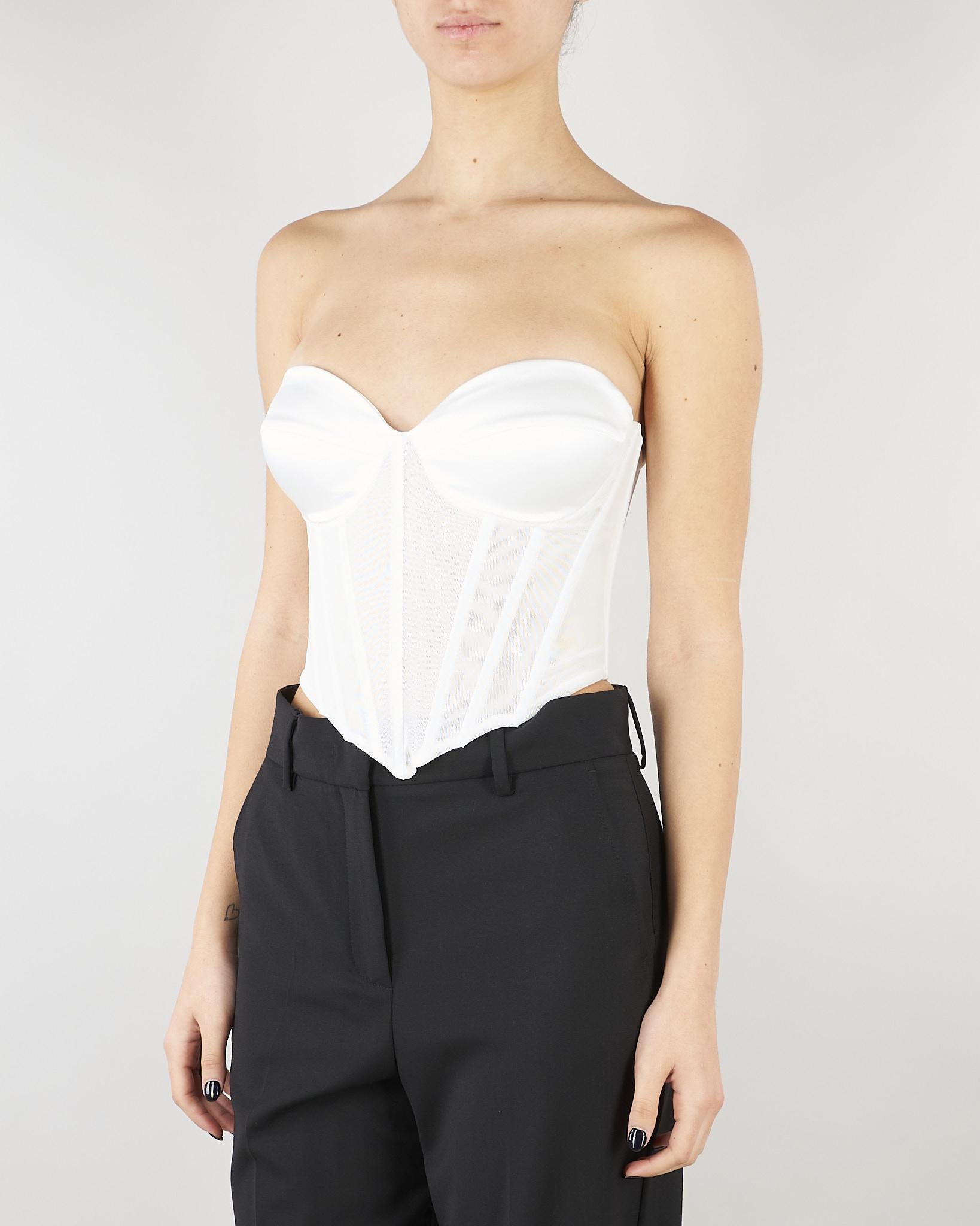 Top Bustier Bianco steccato ACTBU08BU003 2 ACTUALEE 