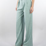 Pantalone Salvia in tramato light PA01201TTEL0014 V0768 SIMONA CORSELLINI 