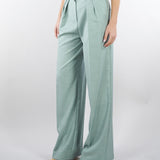 Pantalone Salvia in tramato light PA01201TTEL0014 V0768 SIMONA CORSELLINI 