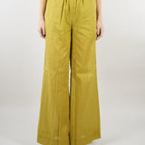 Pantalone Verde Olio wide leg in misto cotone SP5TZ010 2000 ICONA 