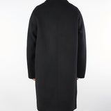 Cappotto Nero oversize in pura lana B6F0022 99 AMARANTO 