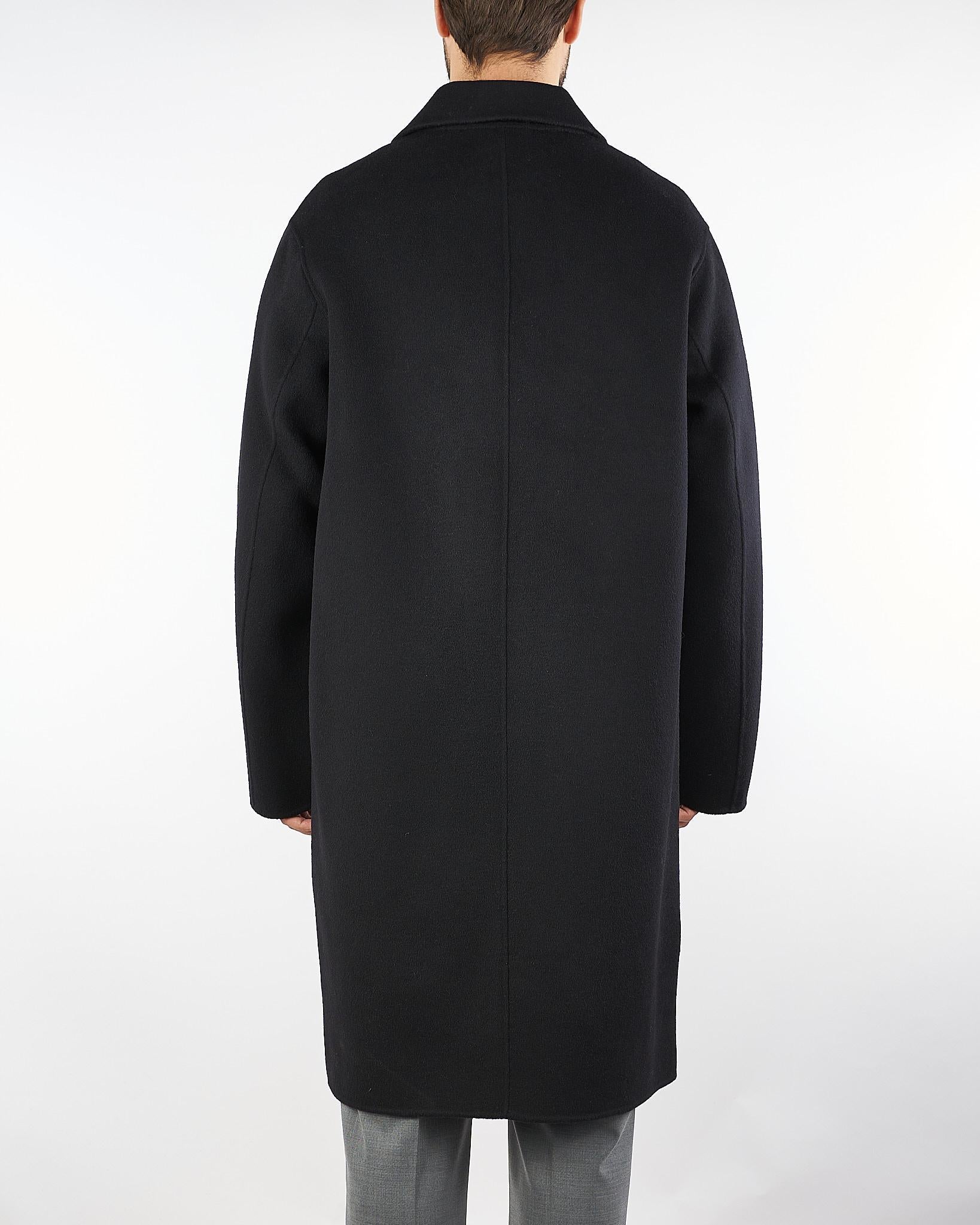 Cappotto Nero oversize in pura lana B6F0022 99 AMARANTO 