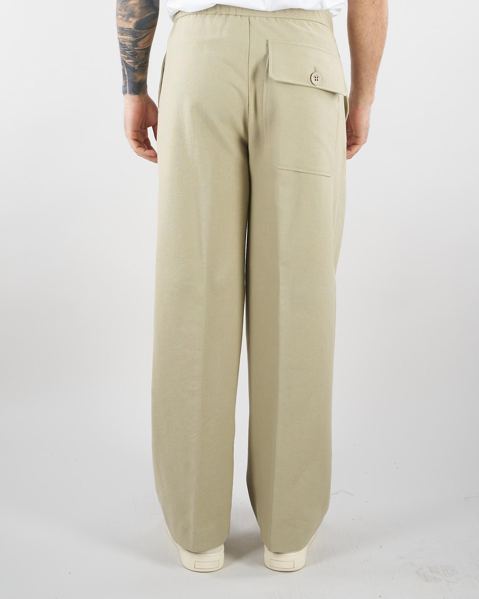 Pantalone Sabbia wide leg con fondo ampio PA3709 55 I'M BRIAN 