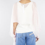 Coprispalle Rosa cropped in georgette TP2791 570 TWIN SET 