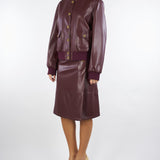 Giacca Bordeaux effetto pelle con bottoni TP2232 5609 TWIN SET 