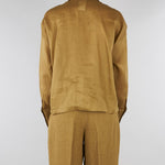 Camicia Senape boxy in tela ramié con ricamo MSTCALI 53 MAX MARA STUDIO 