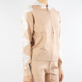 Maglia con zip e cappuccio e inserti in pizzo No Secrets