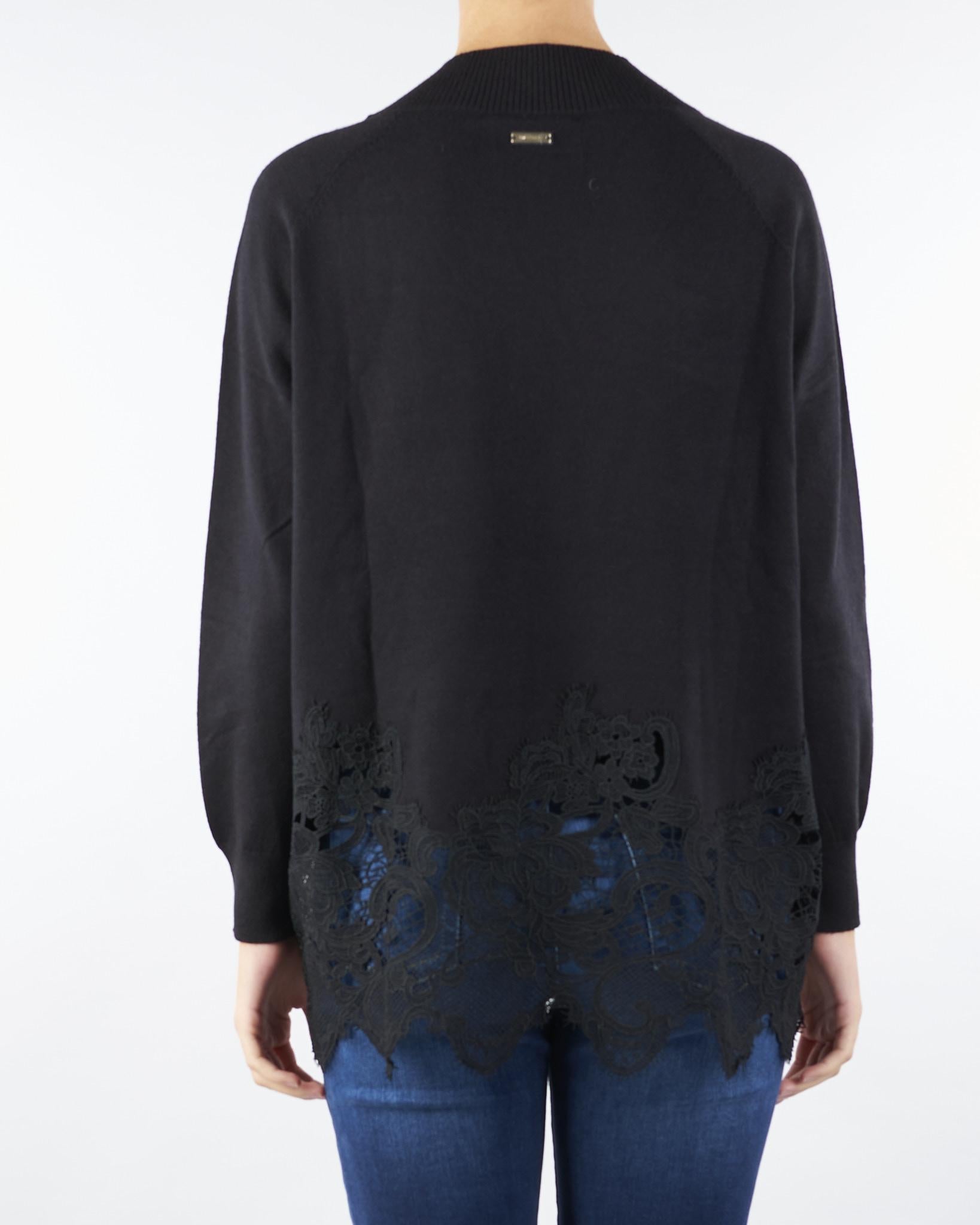 Maglia Nero con fondo in pizzo NS041 99 NO SECRETS 