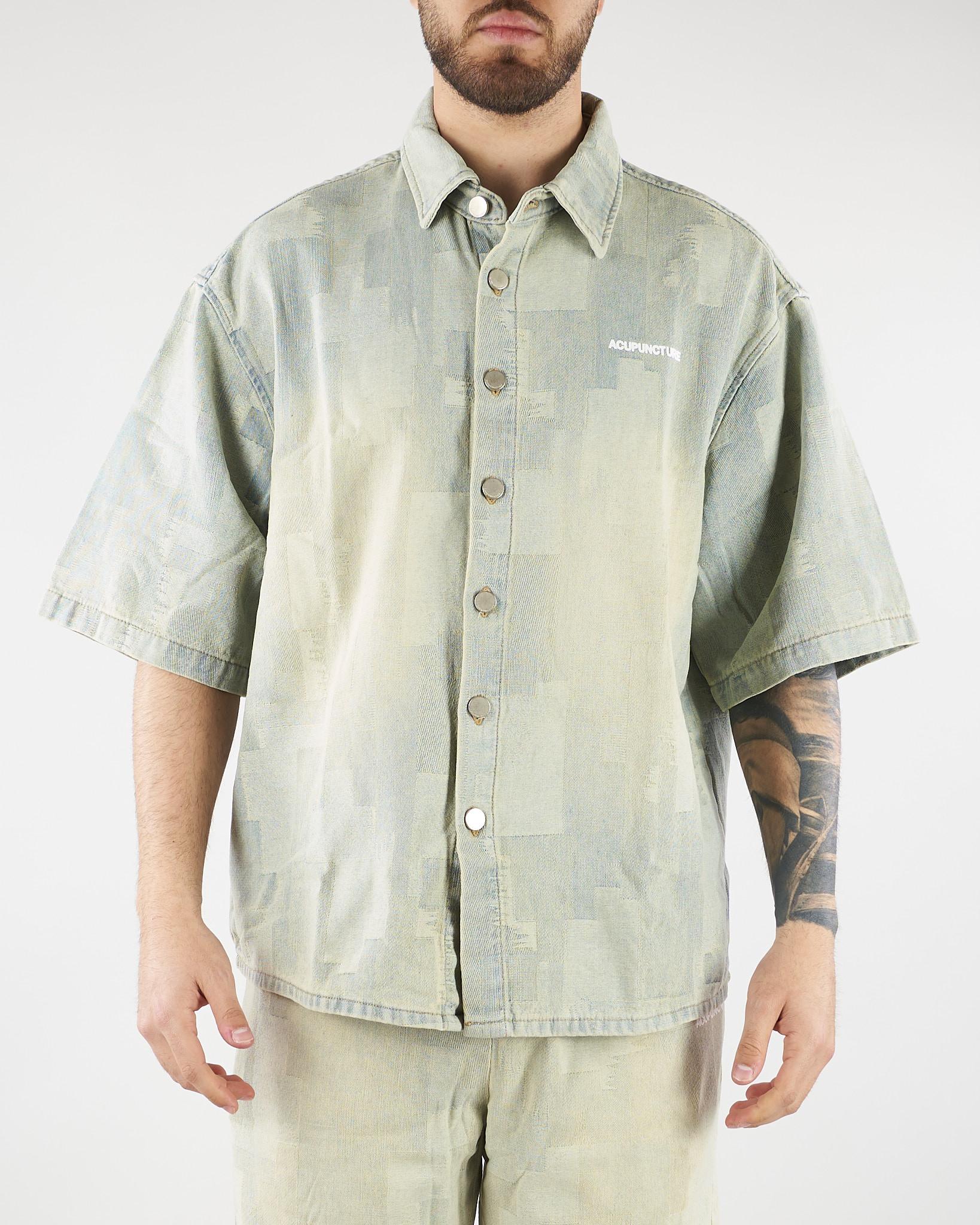 Camicia Denim Patchwork Oversize HTEM581001 315 ACUPUNCTURE 