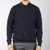 Cardigan Blu in lana con colletto L1MFW25266737 E044 LOW BRAND 