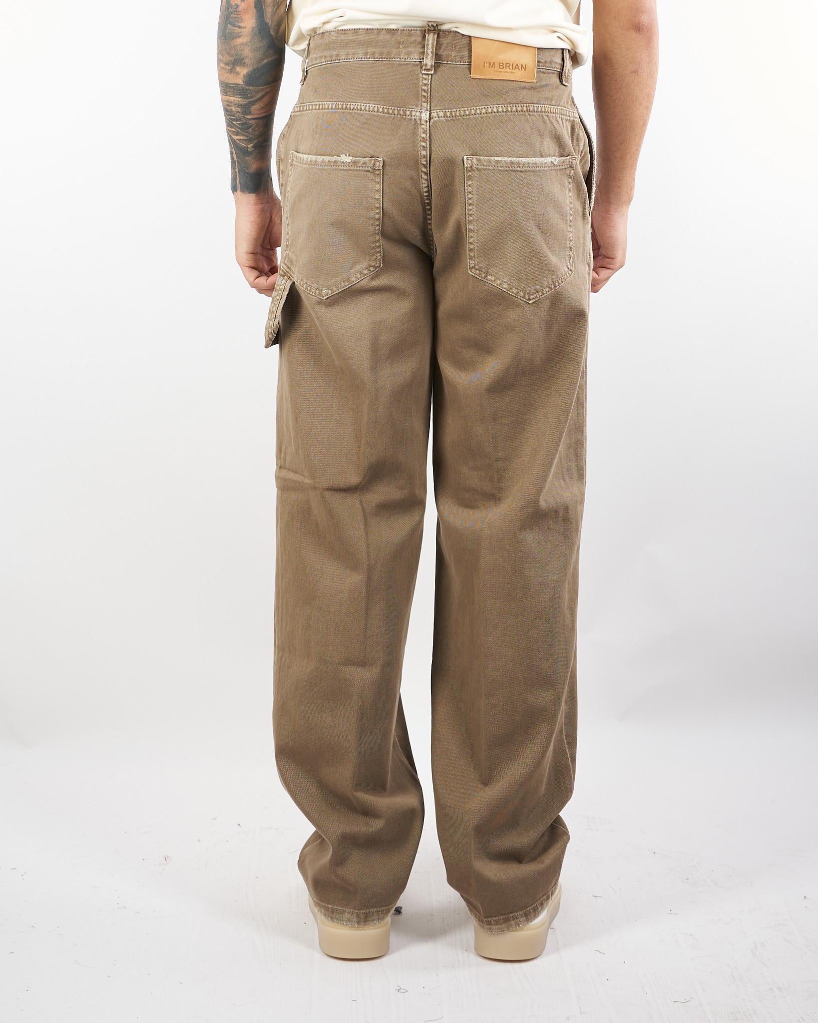 Jeans Tortora bayy con gamba e fondo largo CARPL2125 30 I'M BRIAN 