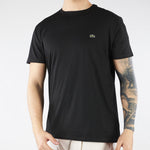 T-shirt Nero in cotone Pima TH6709 031 LACOSTE 