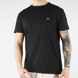 T-shirt Nero in cotone Pima TH6709 031 LACOSTE 