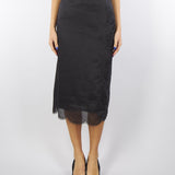 Gonna Nero in tela ramiè