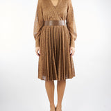 Abito Caramello in pizzo PENSILE 1 MAX MARA STUDIO 