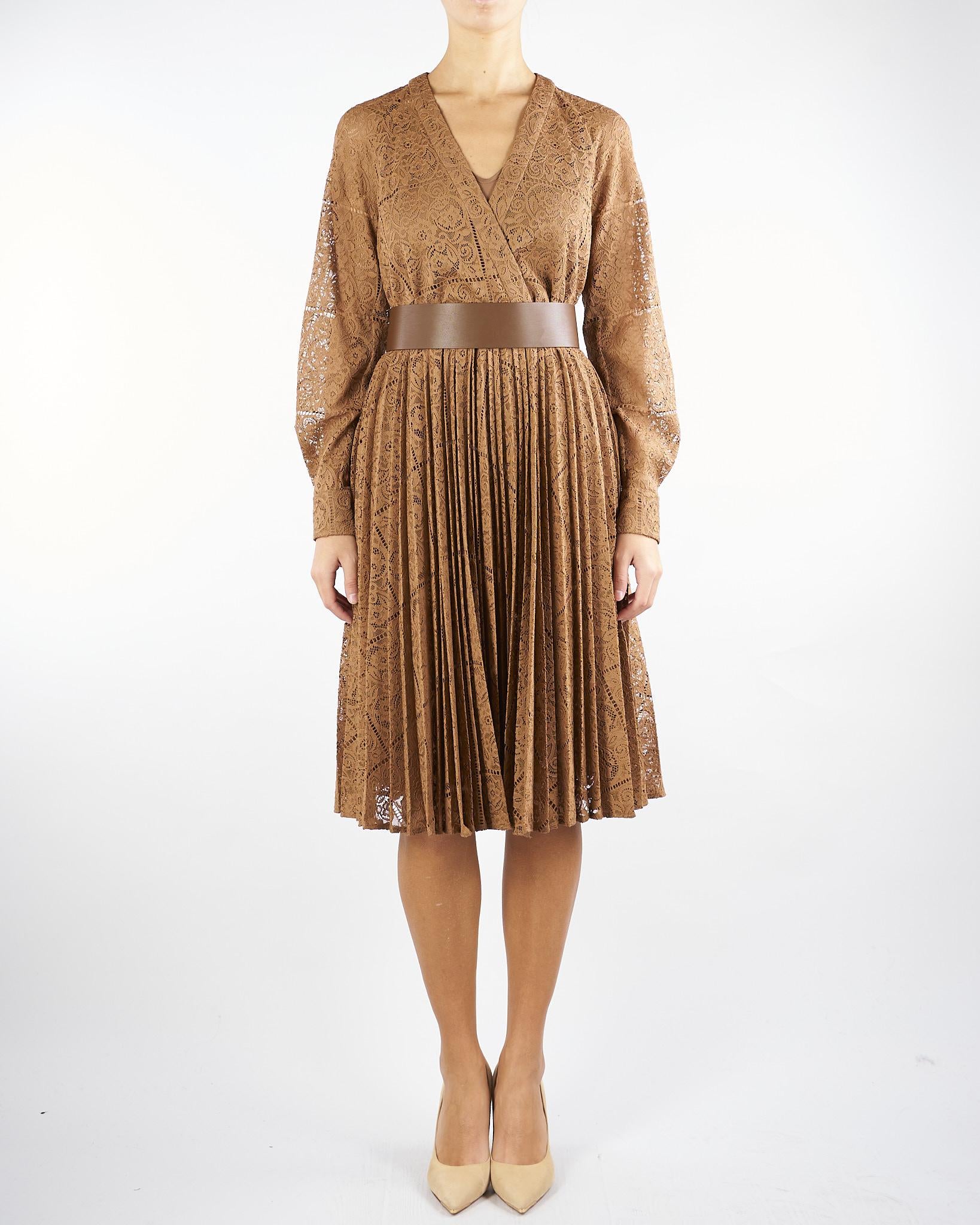 Abito Caramello in pizzo PENSILE 1 MAX MARA STUDIO 