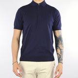 Polo Blu in filato di cotone