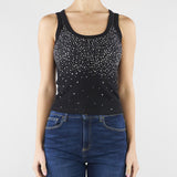 Top Nero con strass NS334 99 NO SECRETS 