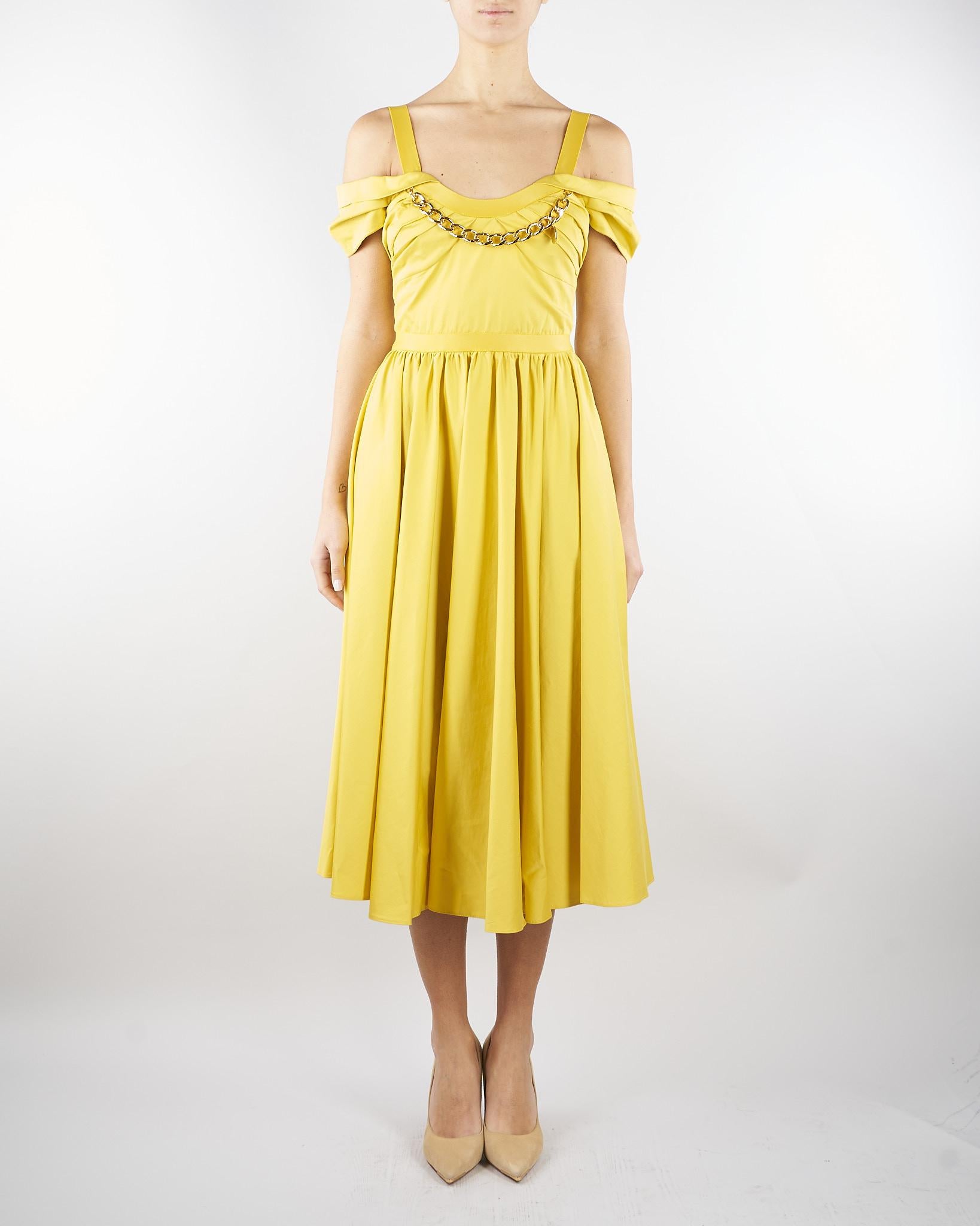 Abito Sun in cotone stretch con catena gioiello AB92161E2 EV4 ELISABETTA FRANCHI 