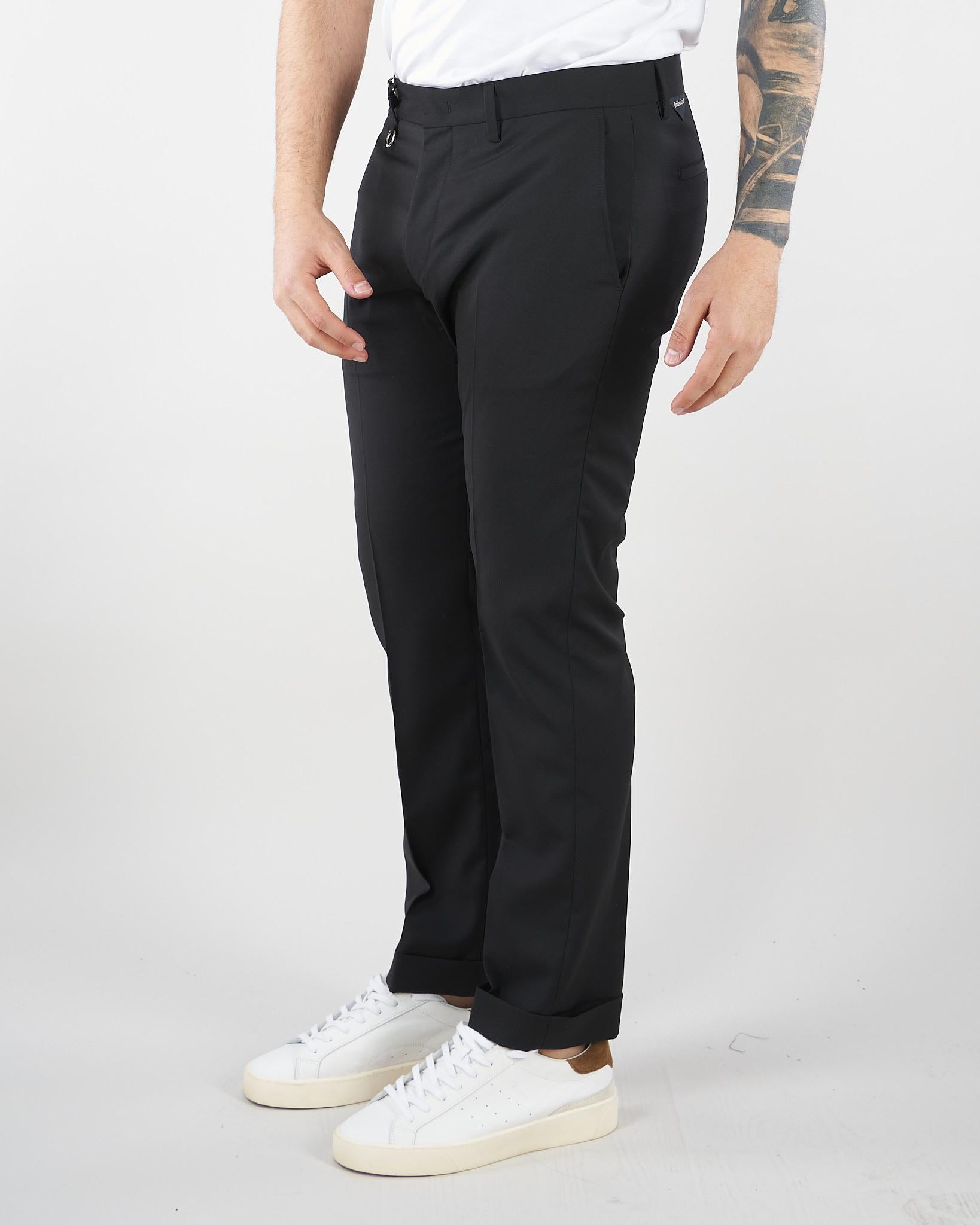 Pantalone Roxy Nero in fresco lana GC1PSS266889 D001 GOLDEN CRAFT 