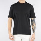 T-shirt Nero in cotone modal regular fit