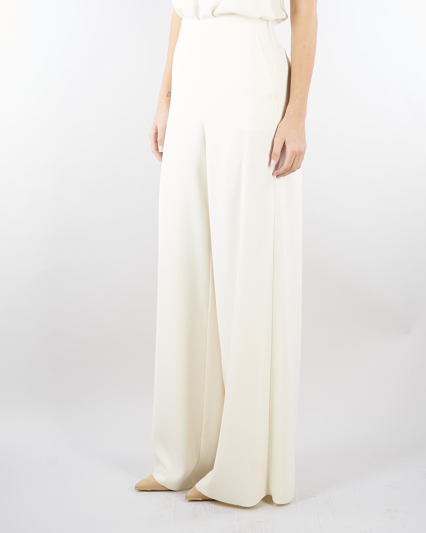 Pantalone Bianco ampio in envers satin MLTCAMPO 1 MARELLA 