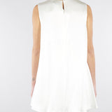 Top Bianco in satin con fondo asimmetrico SS260045 1 ELEH 