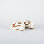 Sneaker Milk-Cognac in pelle con dettaglio logo SA82G56E2 EL3 ELISABETTA FRANCHI 