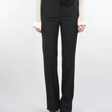 Pantalone flare Nero con cintura a fiore FOSCA 5 MARELLA 