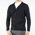 Cardigan Nero in lana extrafine L1MFW25266729 D001 LOW BRAND 