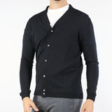 Cardigan Nero in lana extrafine L1MFW25266729 D001 LOW BRAND 