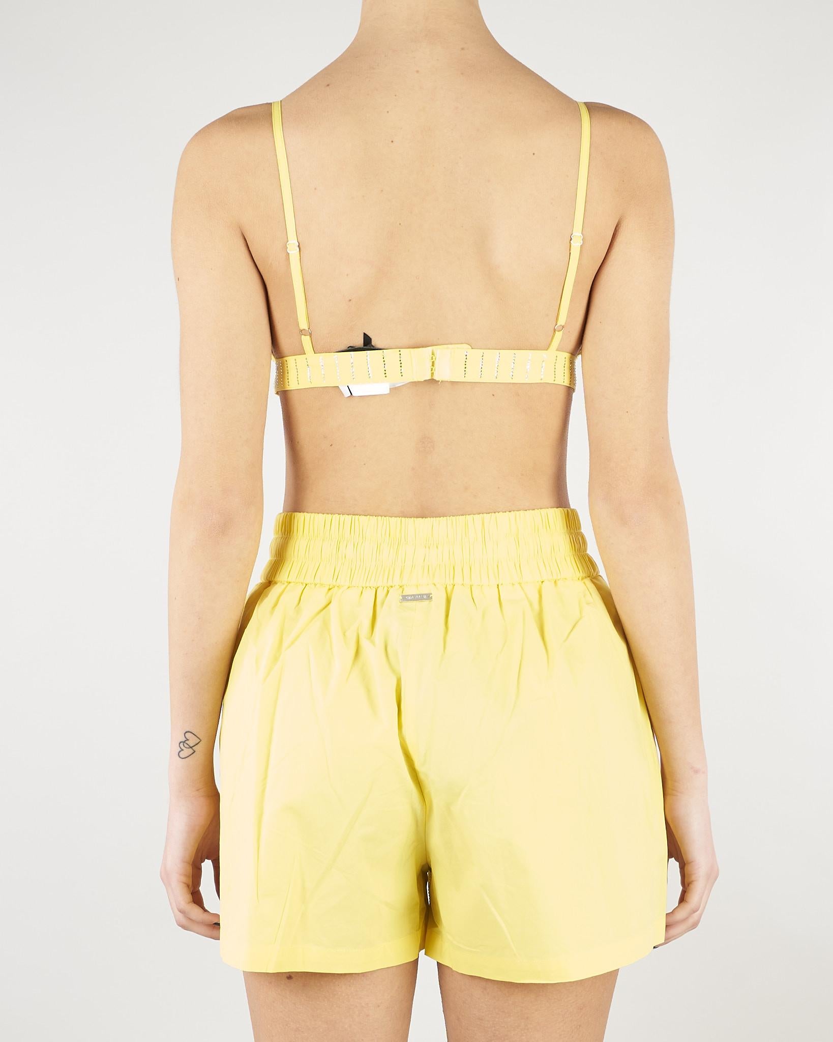 Top Giallo con strass all over NS229 38 NO SECRETS 