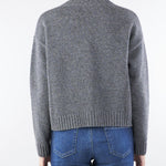 Cardigan a V Grigio in filato di lana FILMATO 9 MAX MARA WEEKEND 