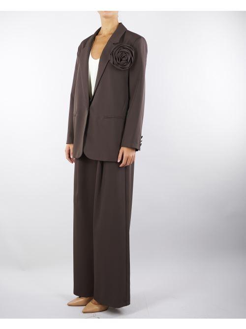 Pantalone Marrone con Coulisse e Laccio TF0374 69 VICOLO 