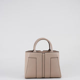 Tote media Greige con logo in rilievo