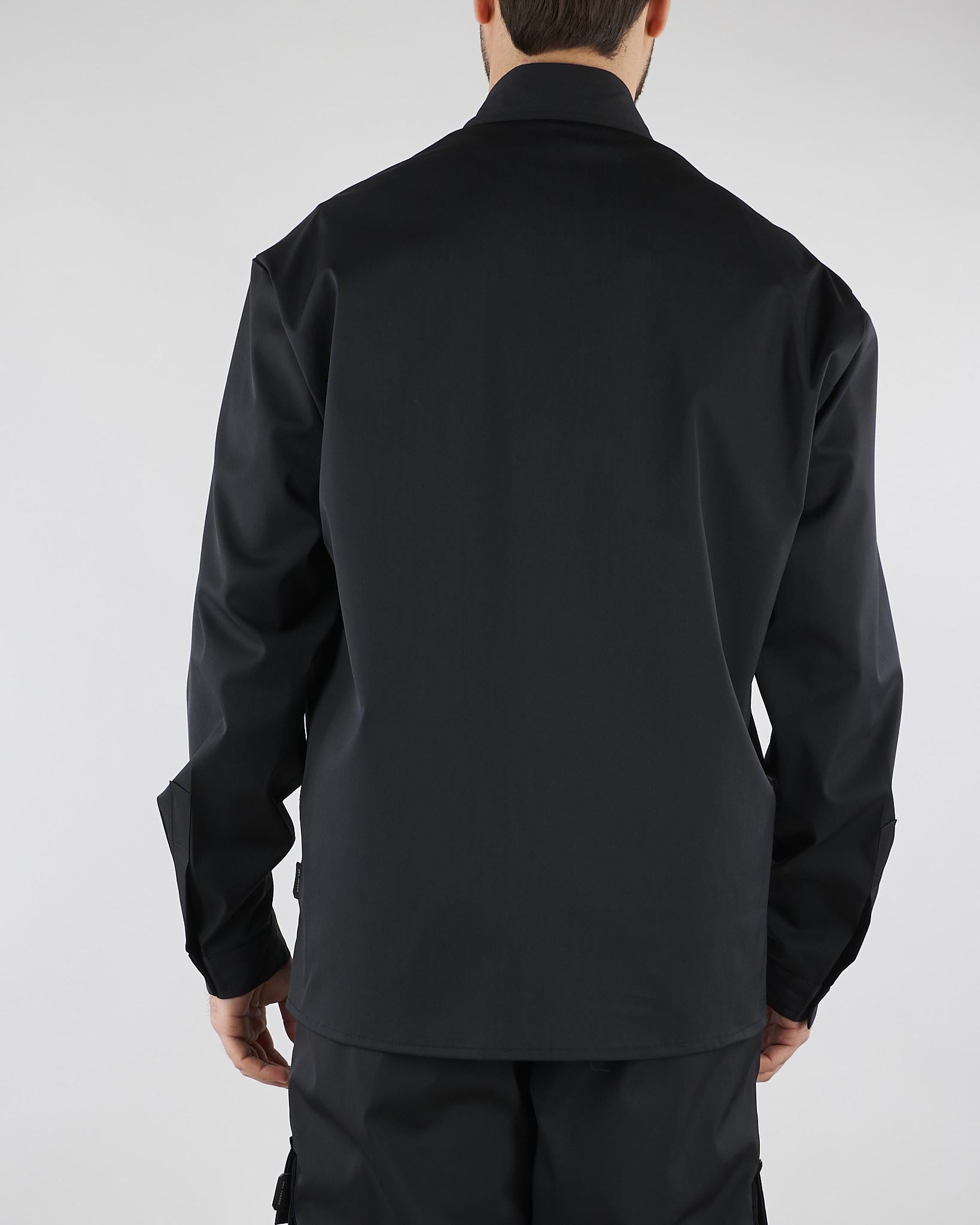 Camicia Nero con tasche Relaxed fit XCM7250 99 YES LONDON 