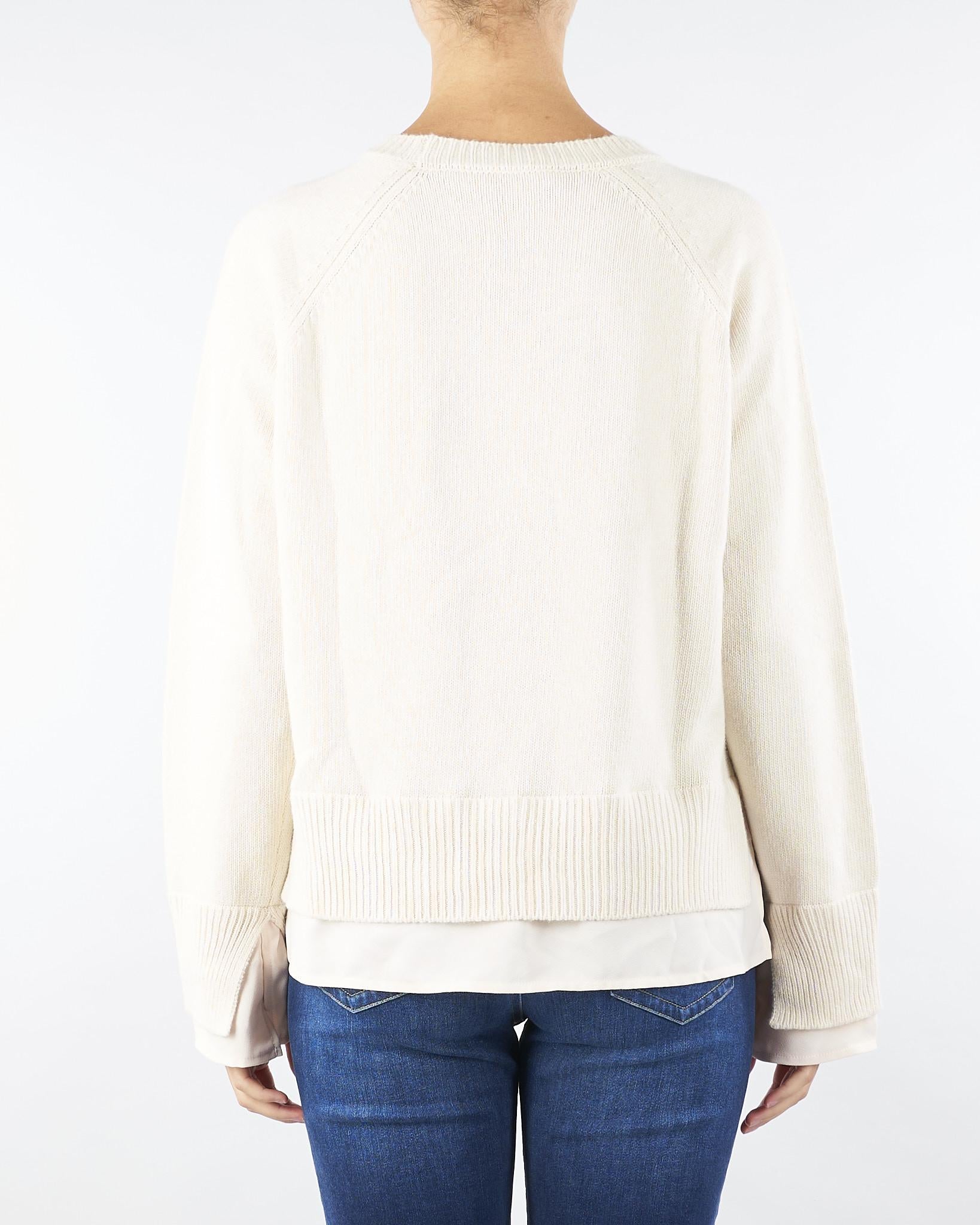 Maglia Panna con effetto camicia sotto RI5FP001 1041 ICONA 