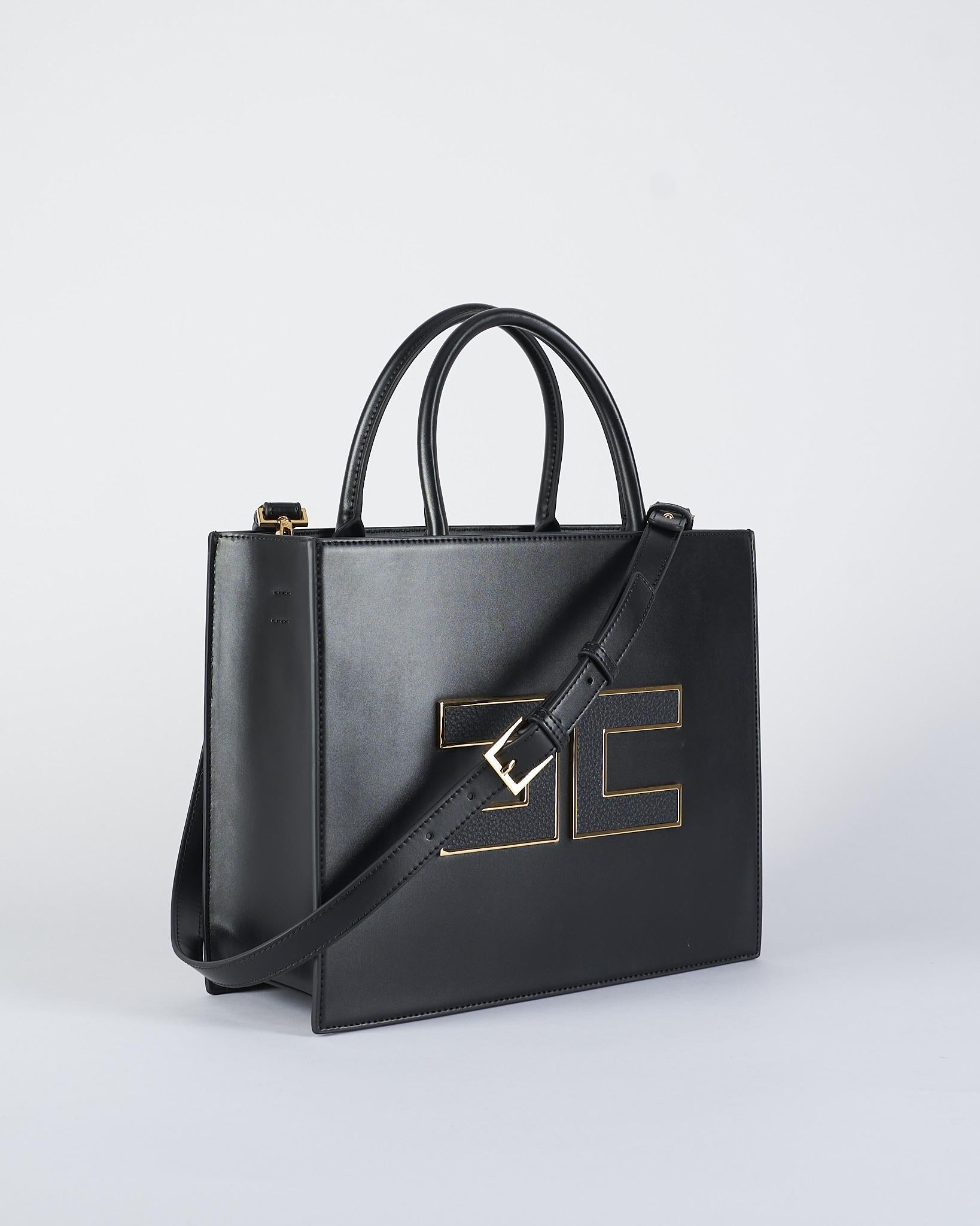 Borsa Tote grande Nero con logo BS32A56E2 110 ELISABETTA FRANCHI 