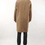 Cappotto in misto lana e cashmere relaxed fit Amaranto