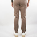 Pantalone Roxy Tortora in flanella di lana GC1PFW25266843 M084 GOLDEN CRAFT 