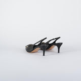 Décolleté Nero sling back con Oval T TCP030 6 TWIN SET 