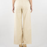 Jeans wide leg Crema in drill di cotone WKDMEDINA 12 MAX MARA WEEKEND 