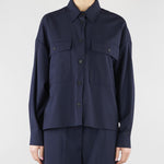 Giacca Camicia Blu crop WKDMULINO 1 MAX MARA WEEKEND 