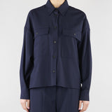 Giacca Camicia Blu crop WKDMULINO 1 MAX MARA WEEKEND 