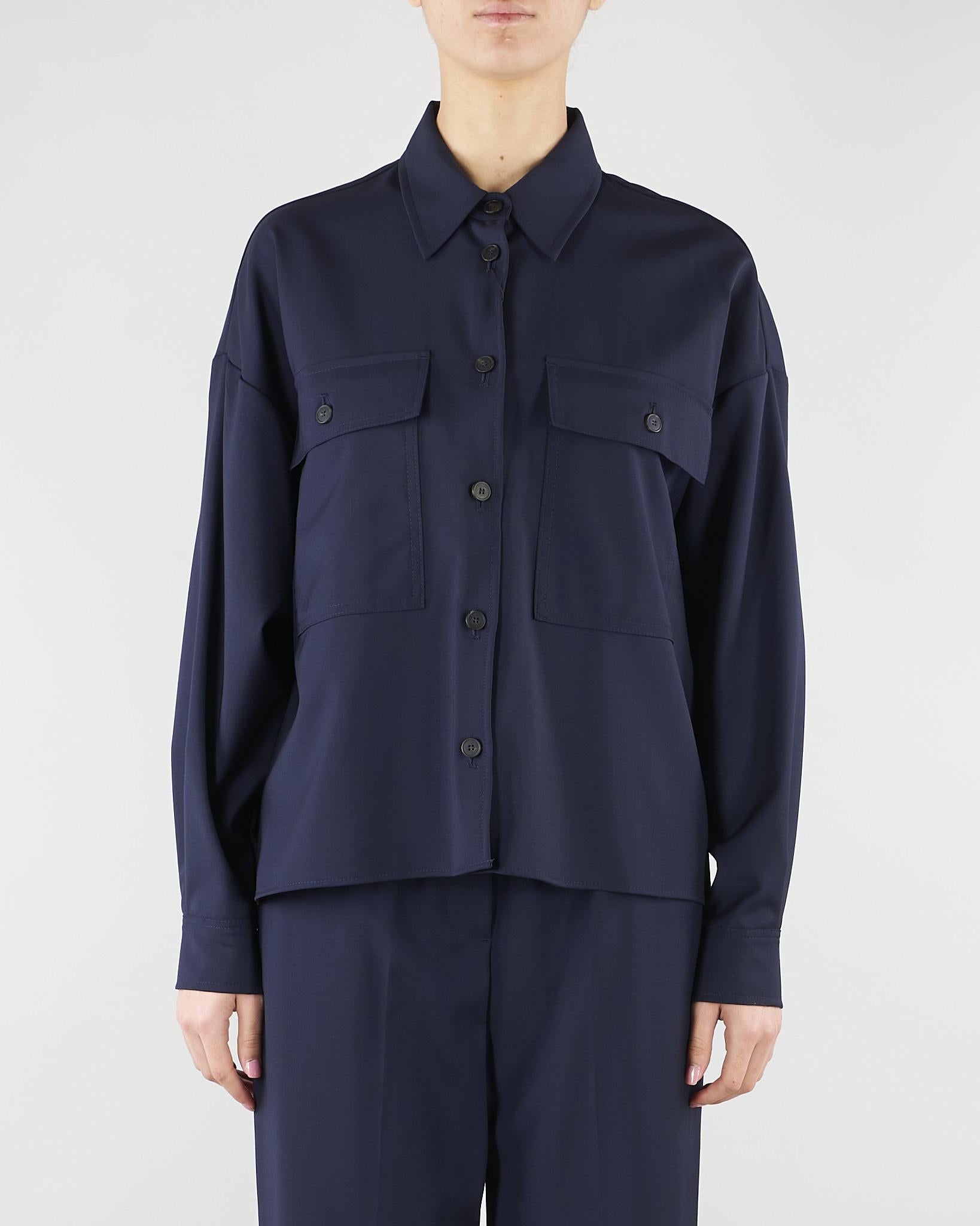 Giacca Camicia Blu crop WKDMULINO 1 MAX MARA WEEKEND 